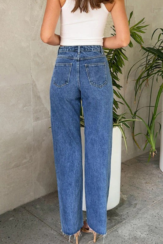 Pearl Touch Straight-Leg Jeans