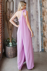 One Shoulder Wide Leg Jumpsuit