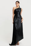 Elegant One-Shoulder Pleated Night Dress