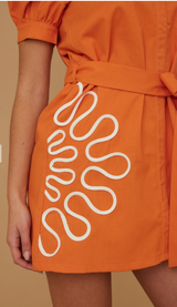 Modern Curve Pattern Dress