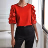 Women's Blouse Short Sleeve Blouses Streetwear Solid Color