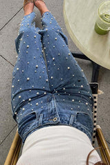 Pearl Touch Straight-Leg Jeans