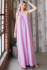 One Shoulder Wide Leg Jumpsuit