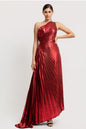 Elegant One-Shoulder Pleated Night Dress